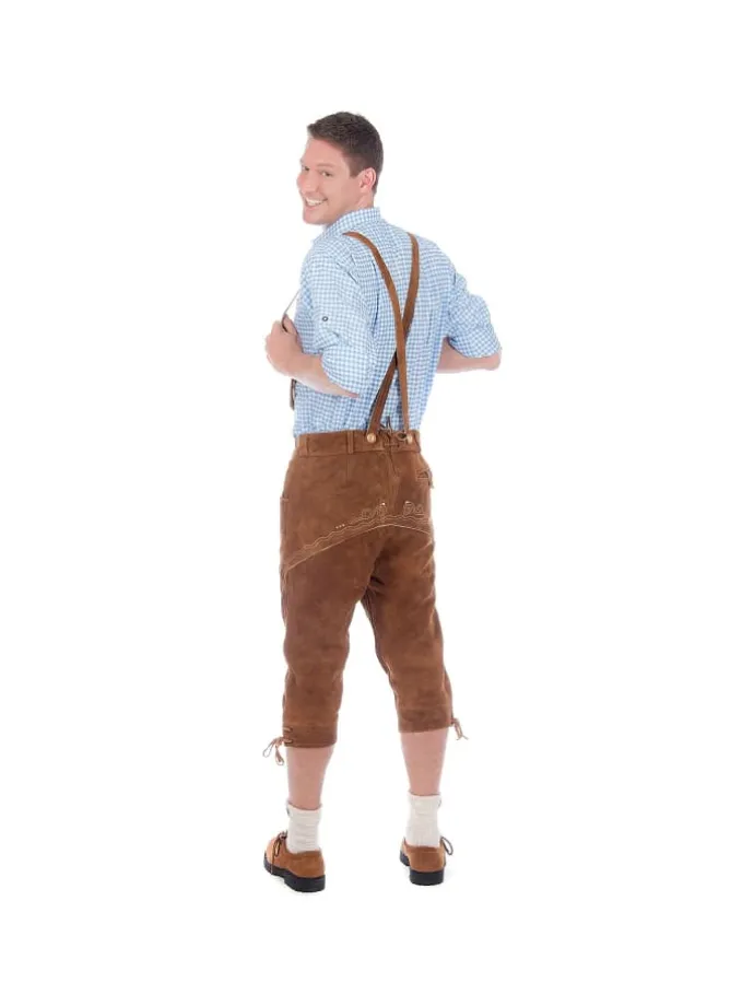 Lederhose in mittelbraun