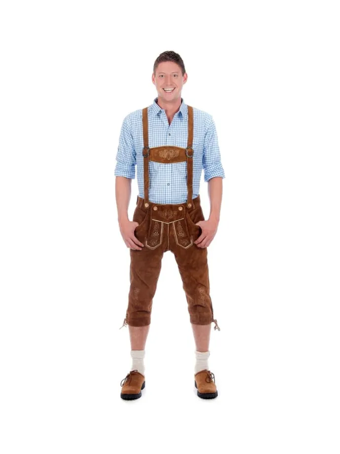 Lederhose in mittelbraun