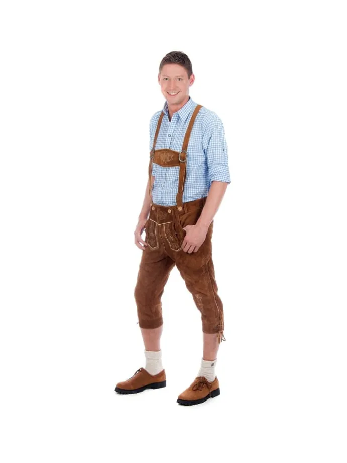 Lederhose in mittelbraun