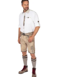 Lederhose JONAS-gespeckt in natur