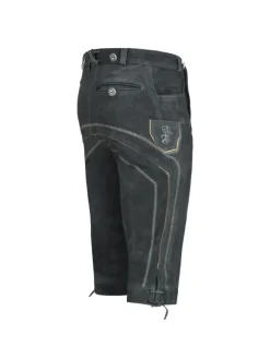 Lederhose Kniebund Echtleder in Grau