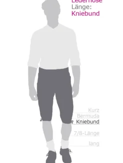 Lederhose Kniebund Theobald Leo in Dunkelbraun
