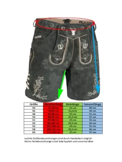 Lederhose Kurz Echtleder HK3 in Grau
