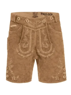 Lederhose Kurz Echtleder HK1 in Hellbraun