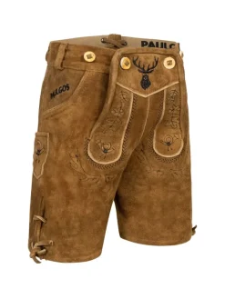 Lederhose Kurz Echtleder KK2 in Hellbraun