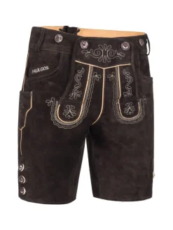 Lederhose Kurz Echtleder HK2 in Dunkelbraun