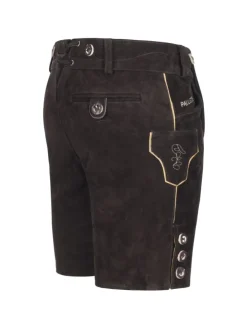Lederhose Kurz Echtleder HK2 in Dunkelbraun