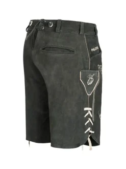 Lederhose Kurz Echtleder HK4 in Grau