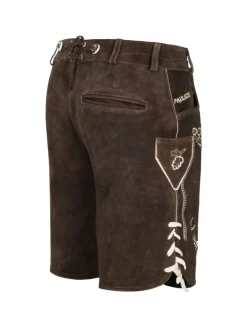 Lederhose Kurz Echtleder HK4 in Dunkelbraun