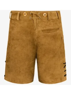 Lederhose Kurz Echtleder HK4 in Hellbraun