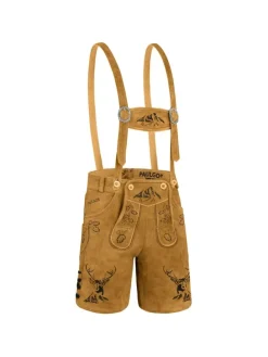 Lederhose Kurz Echtleder HK4 in Hellbraun