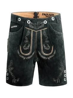 Lederhose Kurz Echtleder HK1 in Grau