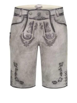 Lederhose kurz Tiana L in Silber