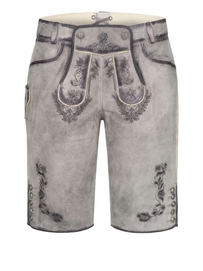 Lederhose kurz Tiana L in Silber