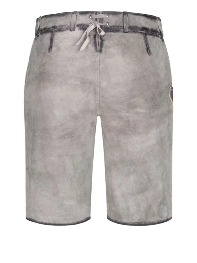 Lederhose kurz Tiana L in Silber