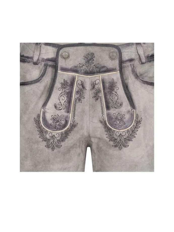 Lederhose kurz Tiana L in Silber