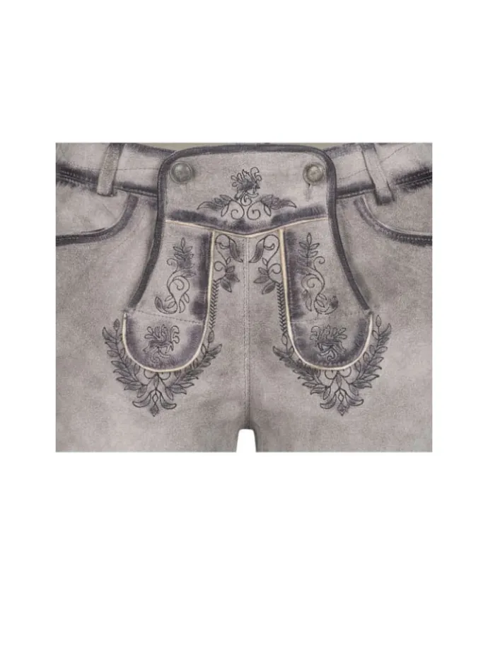 Lederhose kurz Tiana M in Silber