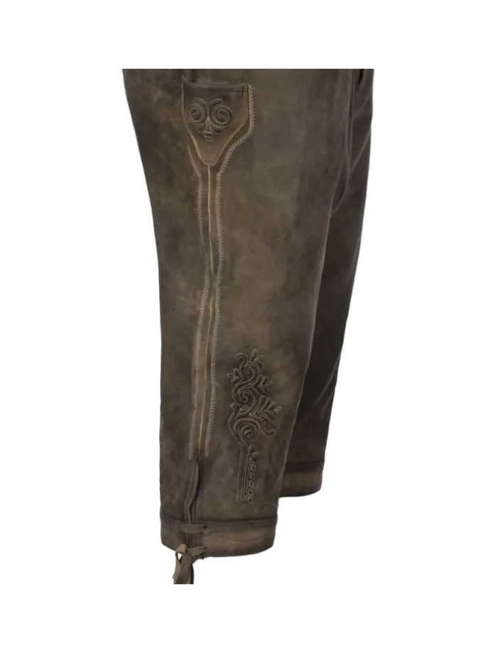 Lederhose Leifers in grau
