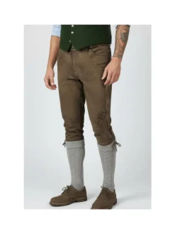 Lederhose Leifers in grau