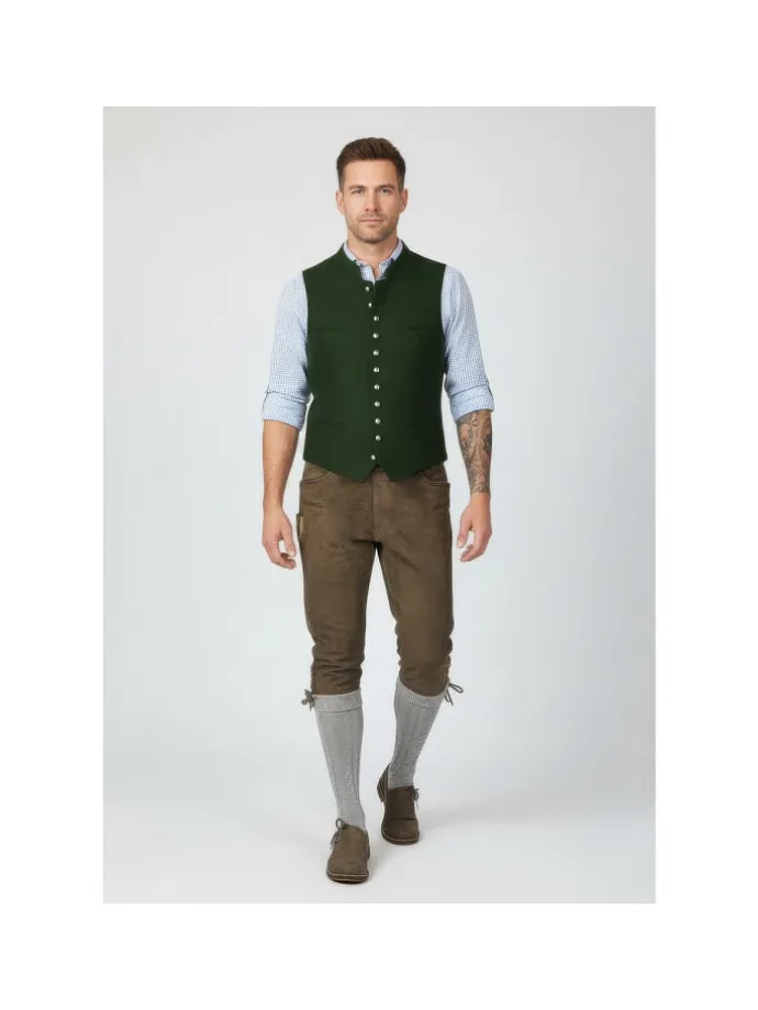 Lederhose Leifers in grau