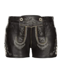 Lederhose "Mona" in black nappa