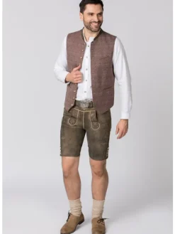 Lederhose "Oliver" in kiesel gespeckt