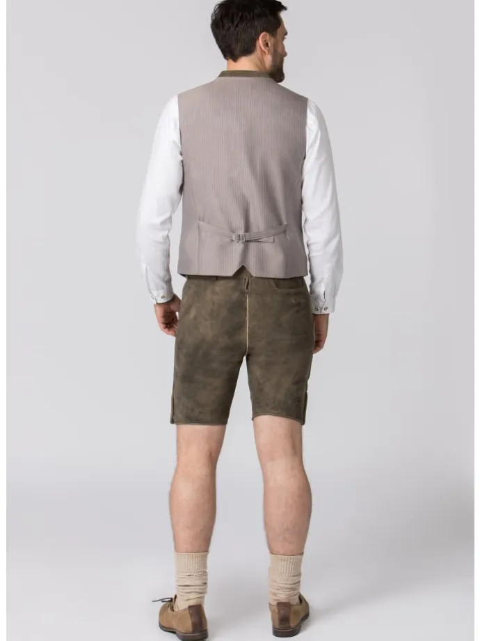 Lederhose "Oliver" in kiesel gespeckt