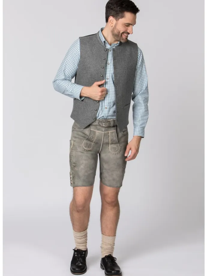 Lederhose "Oliver" in rauch geäscht