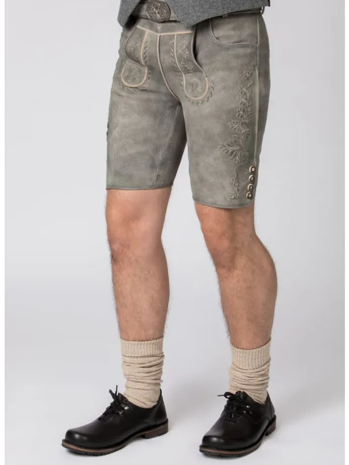 Lederhose "Oliver" in rauch geäscht
