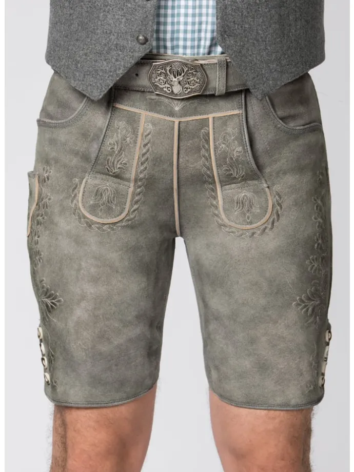 Lederhose "Oliver" in rauch geäscht