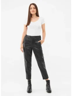 Lederhose PINTUCK in schwarz