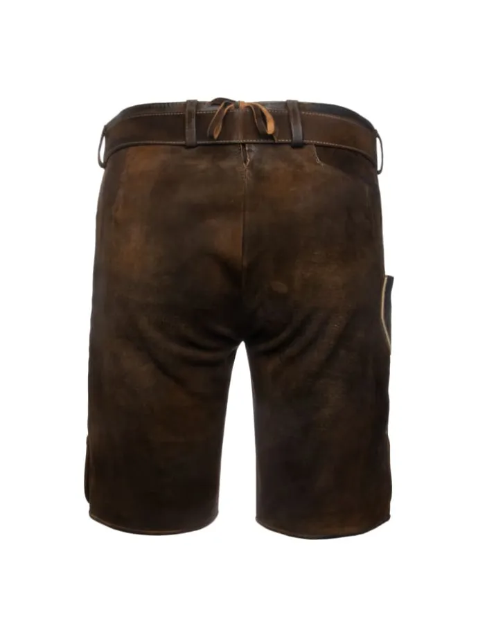 Lederhose Rolli in dunkelbraun