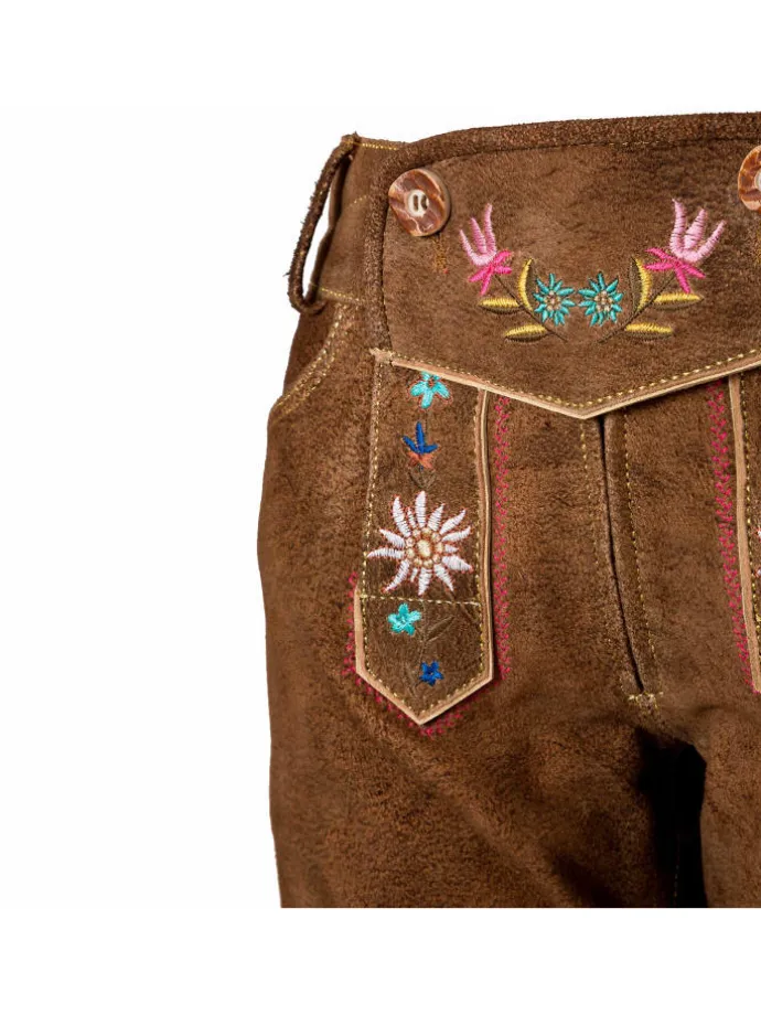Lederhose Sinah in Dunkelbraun