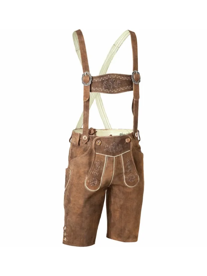 Lederhose Tegernsee K13 kurz in Schlamm
