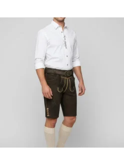 Lederhose Wayen in dunkelbraun