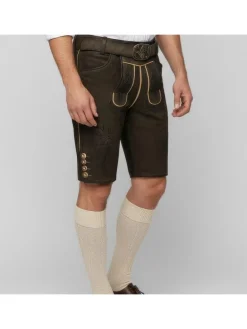 Lederhose Wayen in dunkelbraun