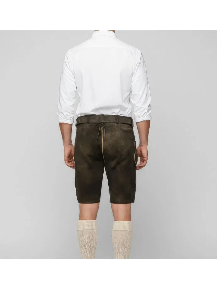 Lederhose Wayen in dunkelbraun