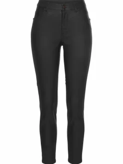 Lederimitathose in schwarz