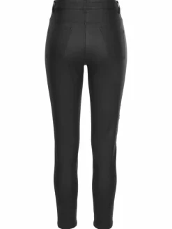 Lederimitathose in schwarz