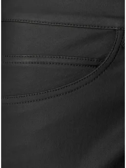 Lederimitathose in schwarz