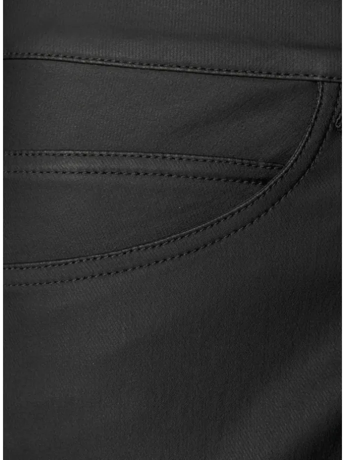 Lederimitathose in schwarz