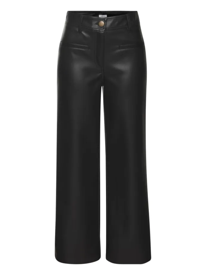 Lederimitathose in schwarz
