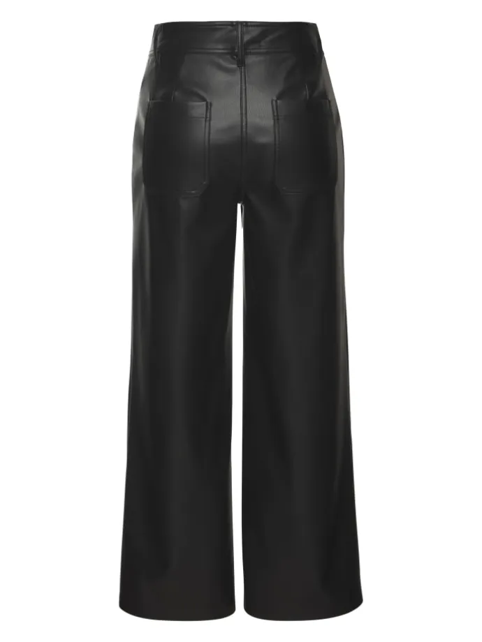 Lederimitathose in schwarz