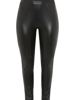 Lederimitathose in schwarz