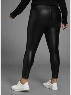 Lederimitathose in schwarz