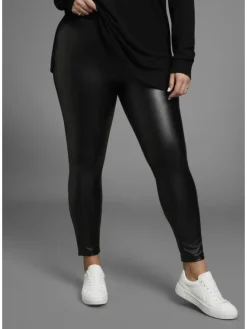 Lederimitathose in schwarz