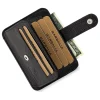 Leder-Kartenetui in Schwarz - (B)11 x (H)8 x (T)2 cm