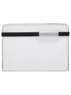 Leder-Kartenetui in Weiß - (B)10,2 x (H)7 x (T)1 cm