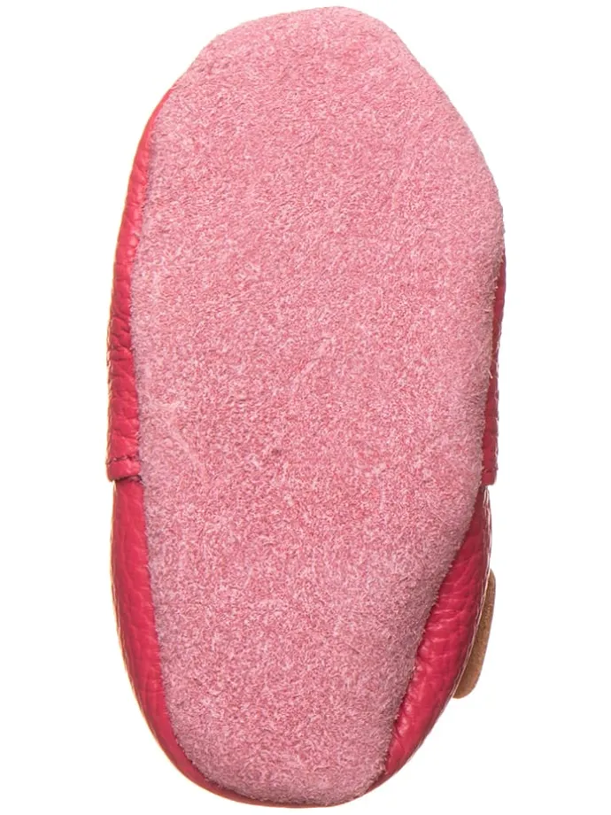 Leder-Krabbelschuhe in Pink