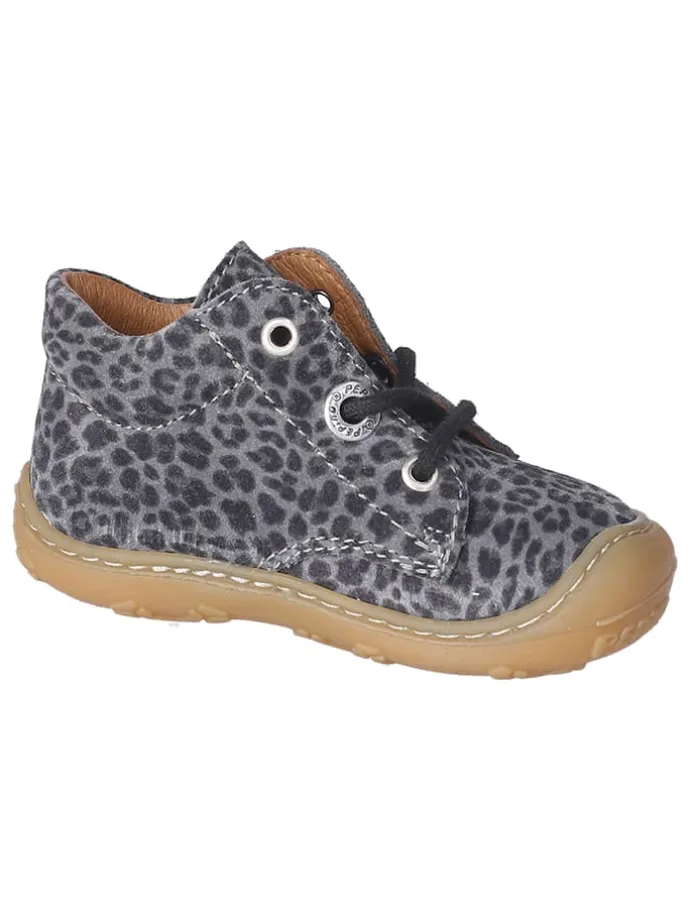 Leder-Lauflernschuhe "Dots" in Grau